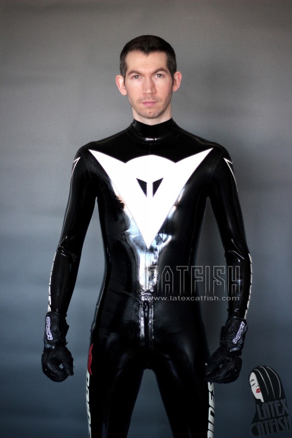 Men's Moto Racing Biker Latex Catsuit