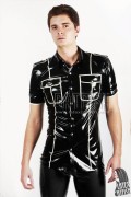 (stock clearance) Men's 'Safari' Latex Short-Sleeved Shirt