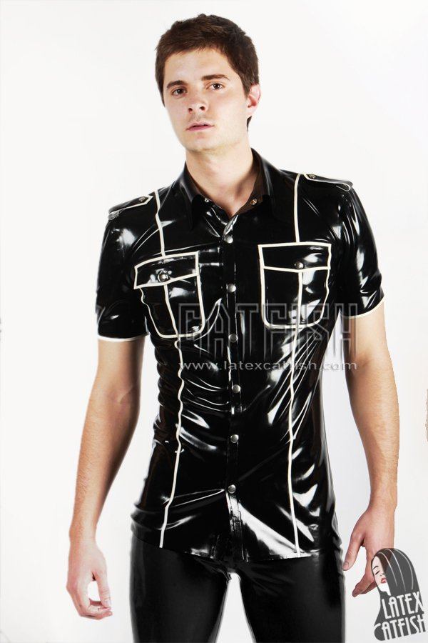 (stock clearance) Men's 'Safari' Latex Short-Sleeved Shirt