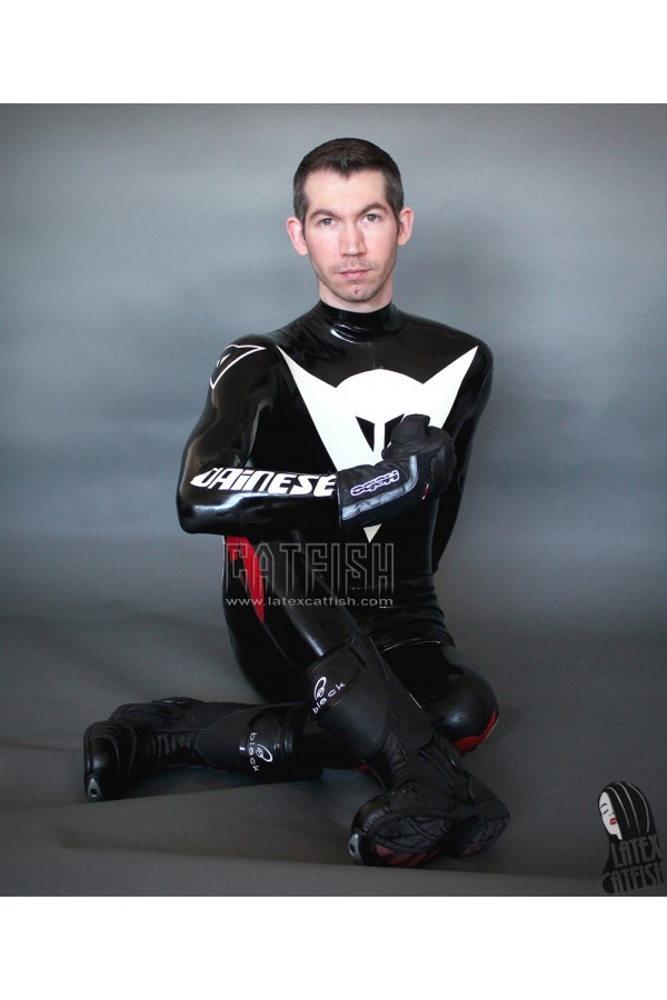 Men's Moto Racing Biker Latex Catsuit