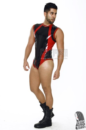 Men's Sleeveless Latex Leotard