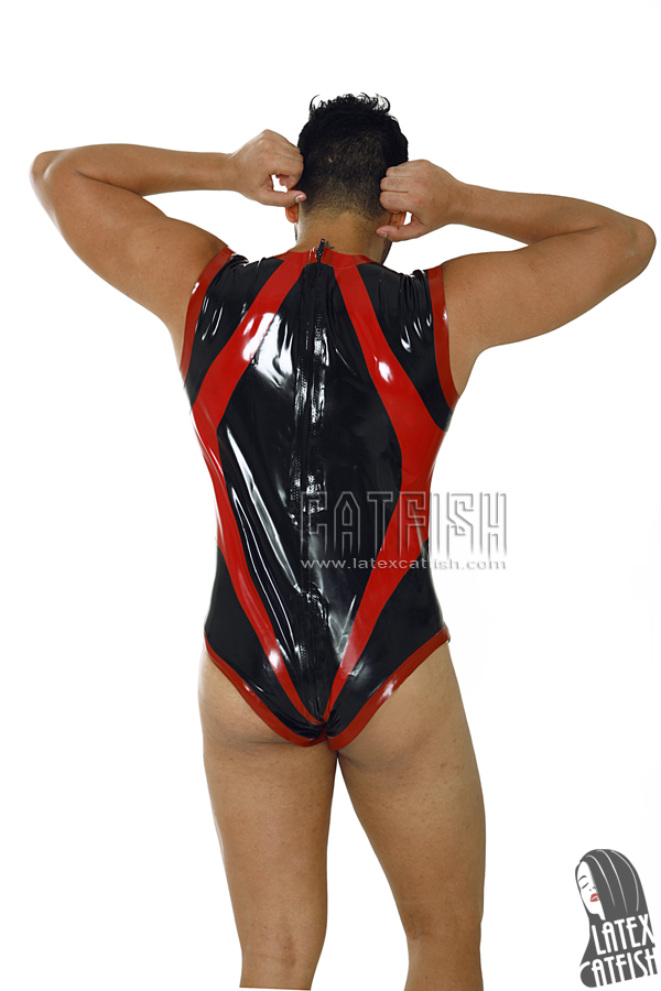 Men's Sleeveless Latex Leotard