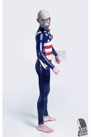 Men's 'Alliance' Back Zipper Latex Catsuit