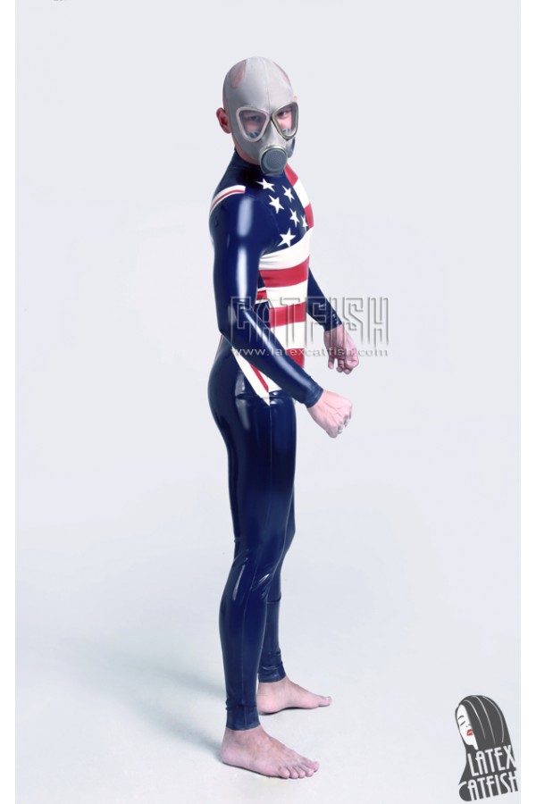 Men's 'Alliance' Back Zipper Latex Catsuit