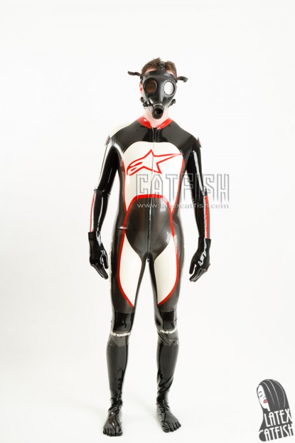 Men's Brandname Biker Latex Catsuit Version 9