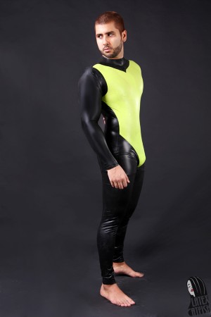 Men's Zipperless Neck Entry Latex Catsuit