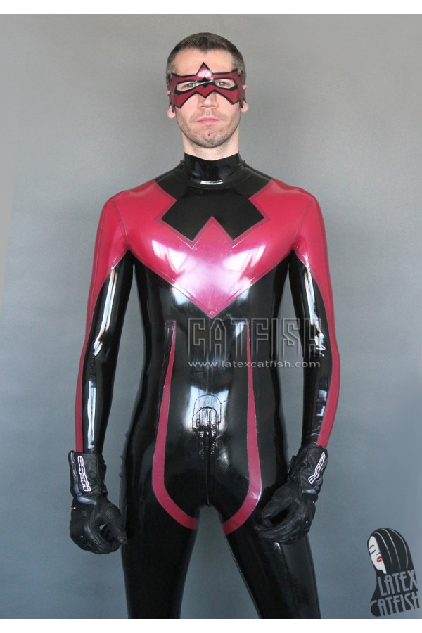 Men's 'Nightwinger' Latex Back Zipper Catsuit