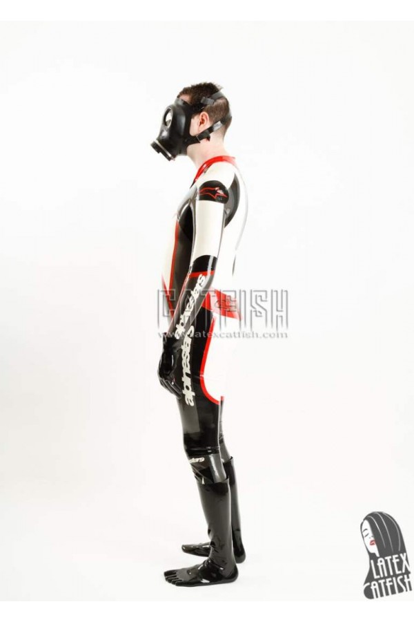 Men's Brandname Biker Latex Catsuit Version 9