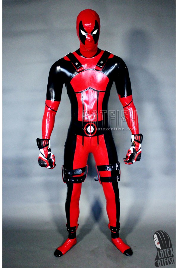 Men's 'Deadpool' Super Hero Latex Suit