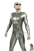 (Stock clearance) Men's Standard Back Zipper Latex Catsuit