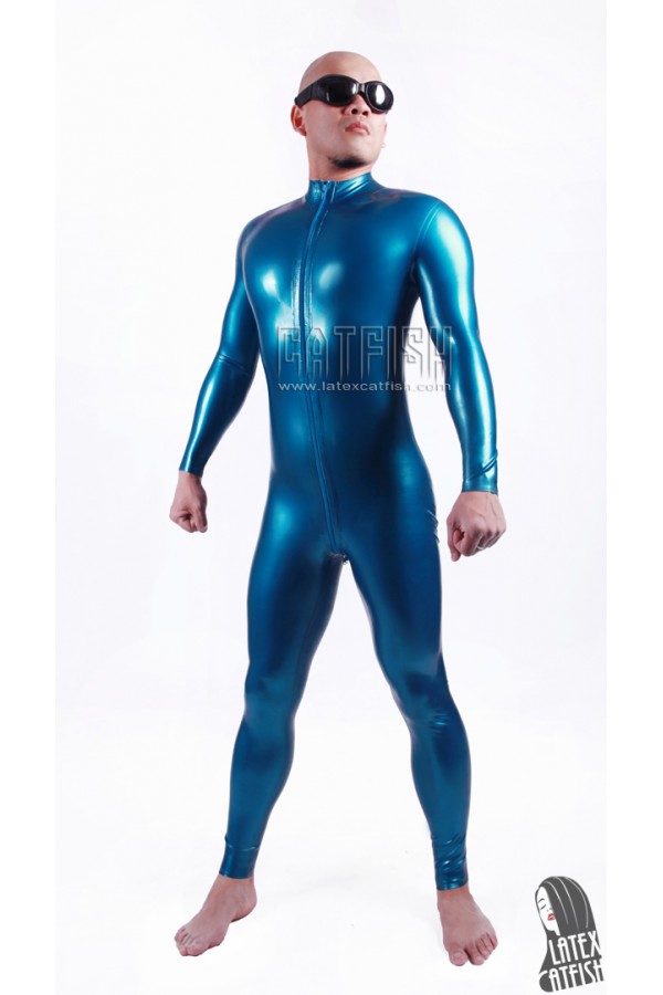 Men's Standard Front Zipper Latex Catsuit