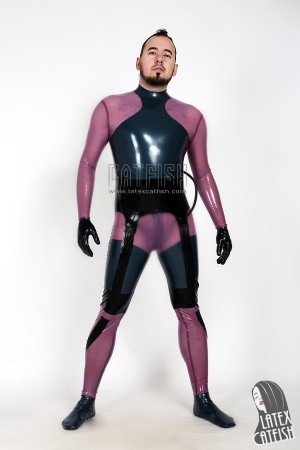 Men's 'Chebar' Futuristic Latex Catsuit