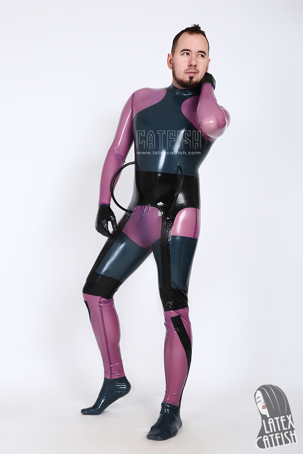 Men's 'Chebar' Futuristic Latex Catsuit