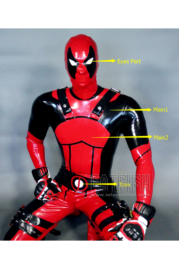 Men's 'Deadpool' Super Hero Latex Suit