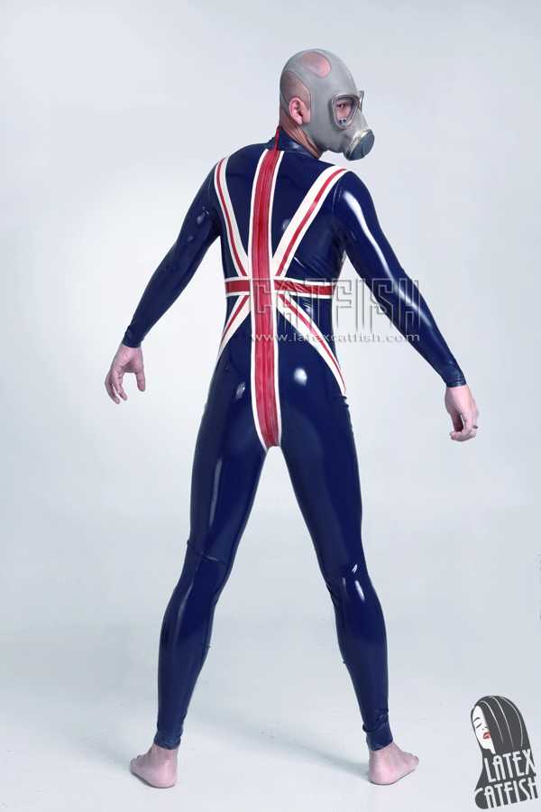 Men's 'Alliance' Back Zipper Latex Catsuit