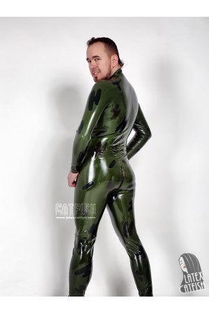 Men's 'Mock Camo' Latex Catsuit