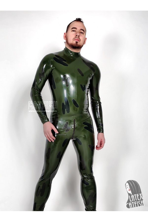 Men's 'Mock Camo' Latex Catsuit