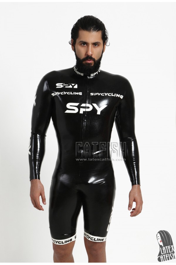Men's Brand Name Long-Sleeved Latex Cycling Suit