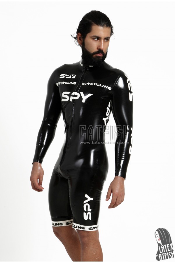 Men's Brand Name Long-Sleeved Latex Cycling Suit