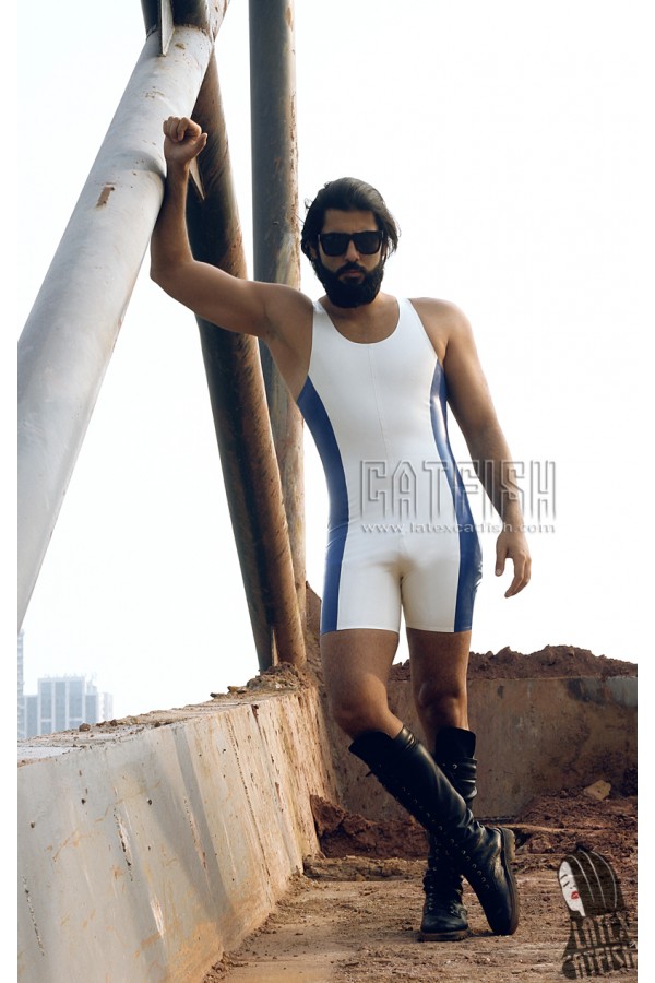 Men's Zipperless Latex Singlet Suit