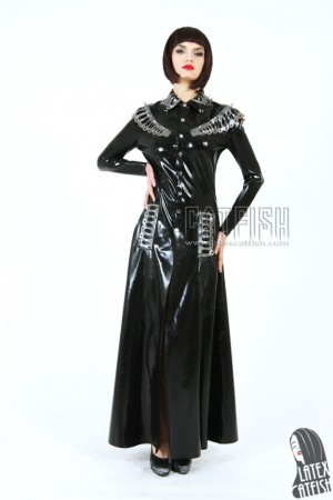 'Thrones' Latex Full-Length Trench Coat