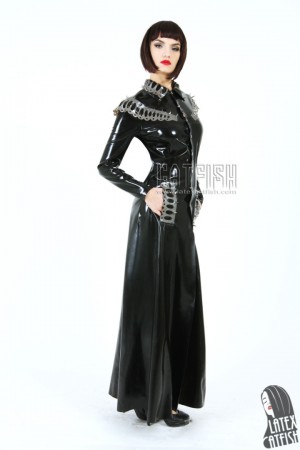 'Thrones' Latex Full-Length Trench Coat