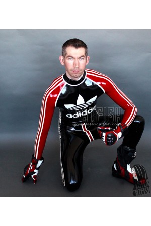 Men's Sports Brand Latex Catsuit With Codpiece