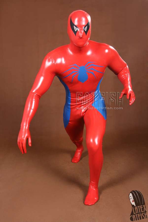 Men's 'Spider-Man Streaker' Total Coverage Latex Catsuit