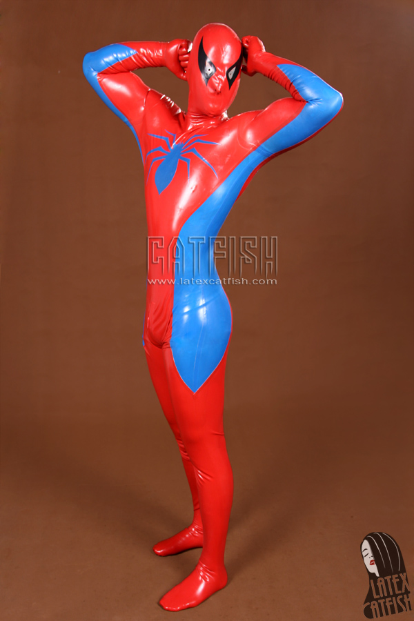 Men's 'Spider-Man Streaker' Total Coverage Latex Catsuit