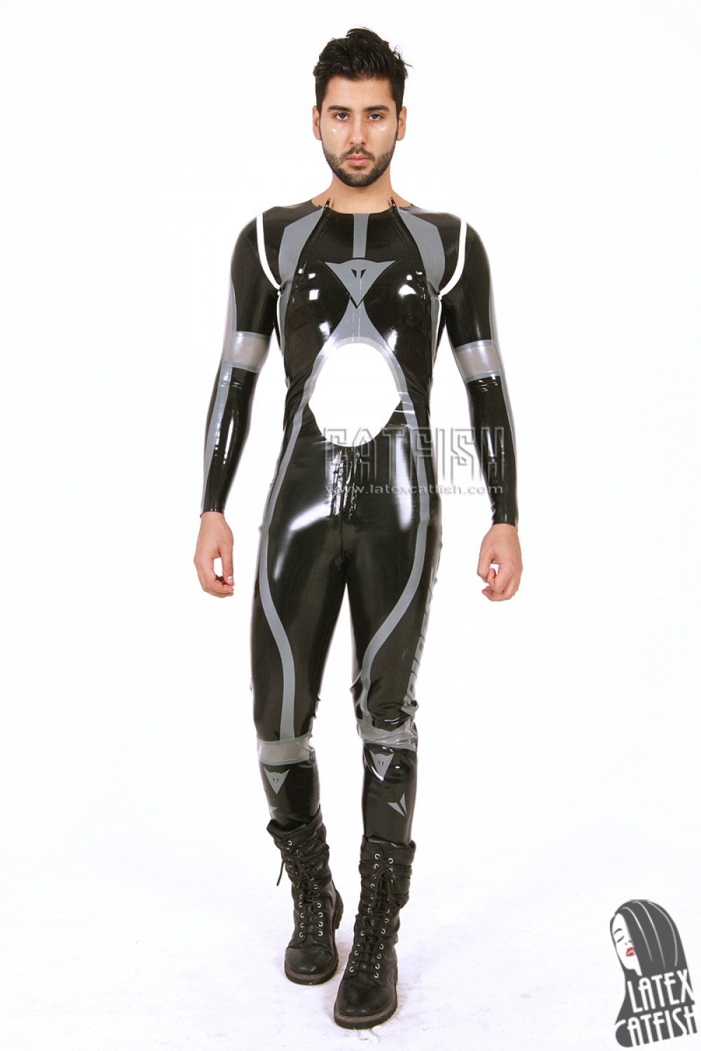 Men's Brand Name T-Age Collarless MotoGP Biker Catsuit Men's Brand Name T-Age Collarless MotoGP Biker Catsuit