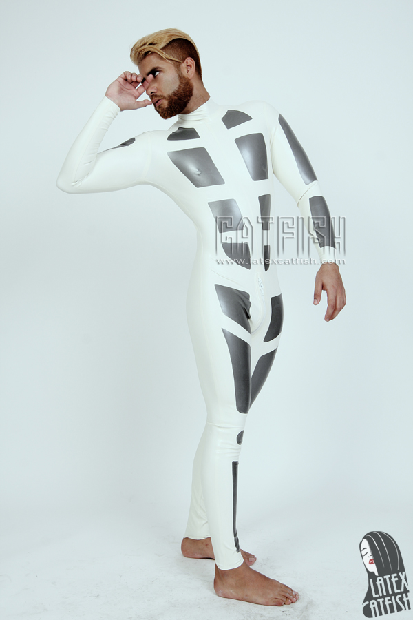 Men's 'Sci-Fi' Zipperless Neck Entry Latex Catsuit