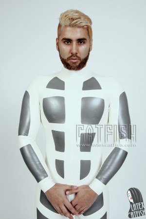 Men's 'Sci-Fi' Zipperless Neck Entry Latex Catsuit