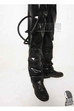 Men's Tube-Legged Latex Jeans