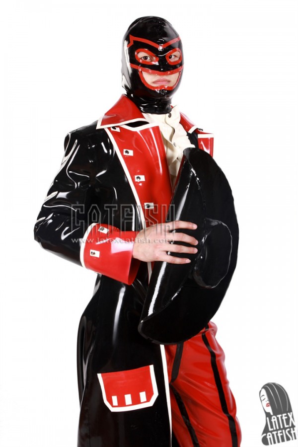 Men's 'Captain Hook' Latex Pirate Costume Coat