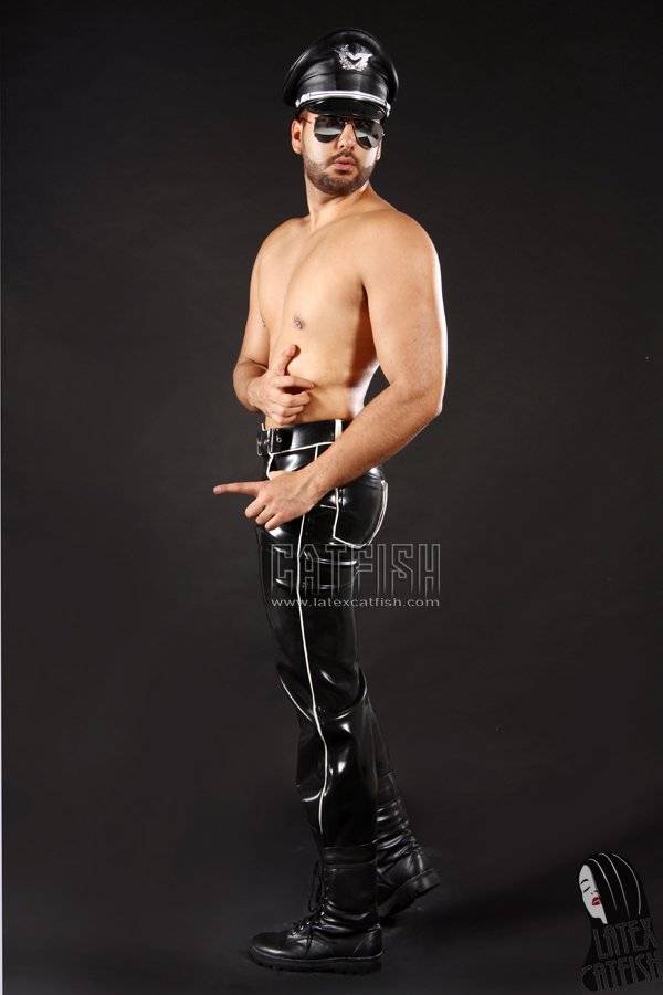 Men's Latex Trooper Style Jeans