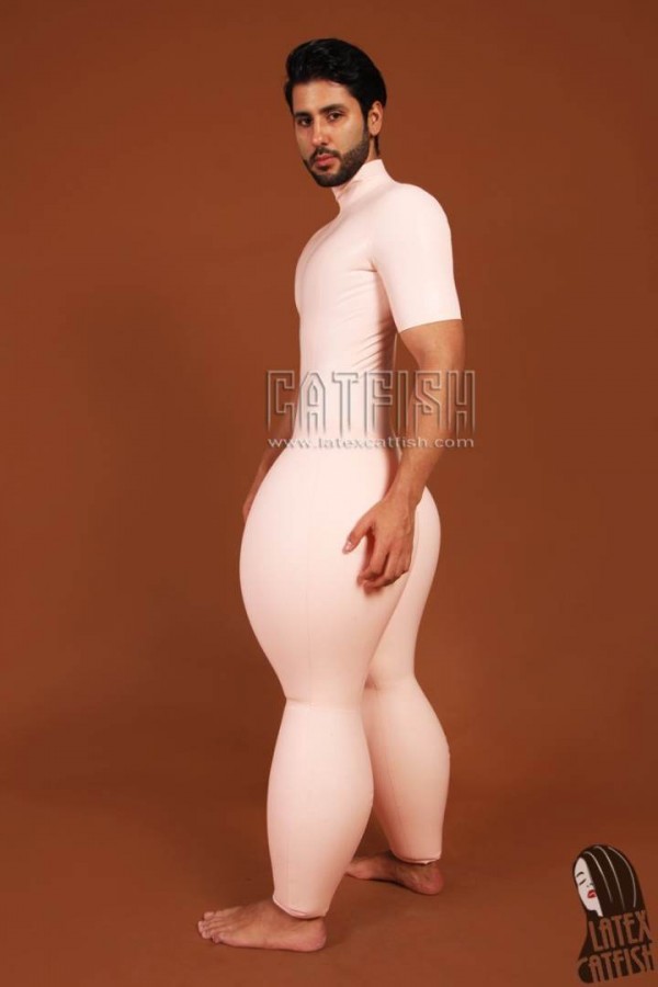 Men's 'Leg-acious' Inflatable Legs Latex Catsuit