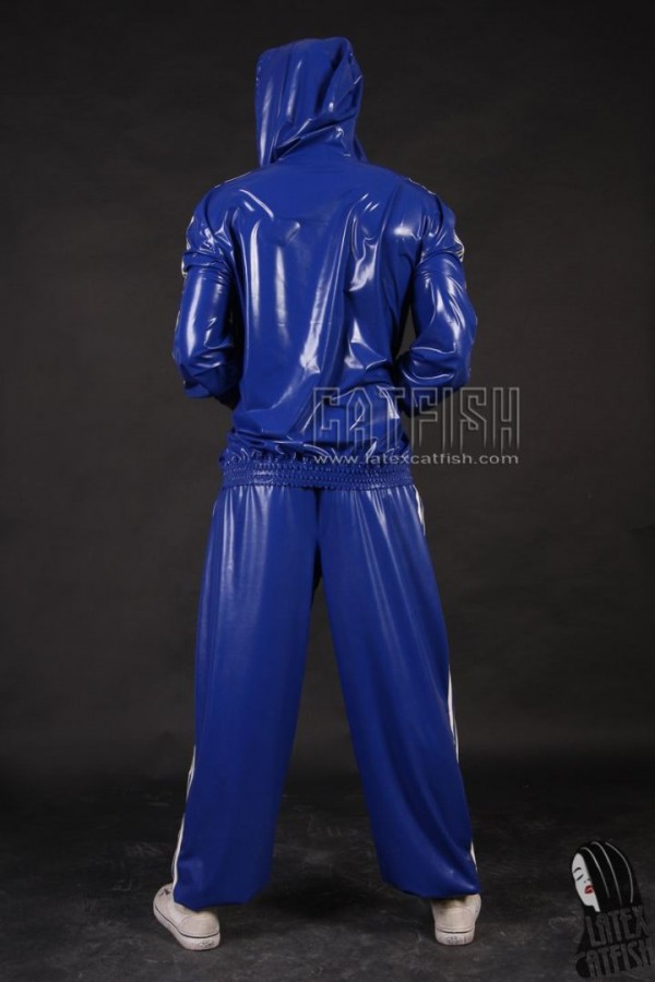 Men's Baggy Style Latex Tracksuit Casual Pants