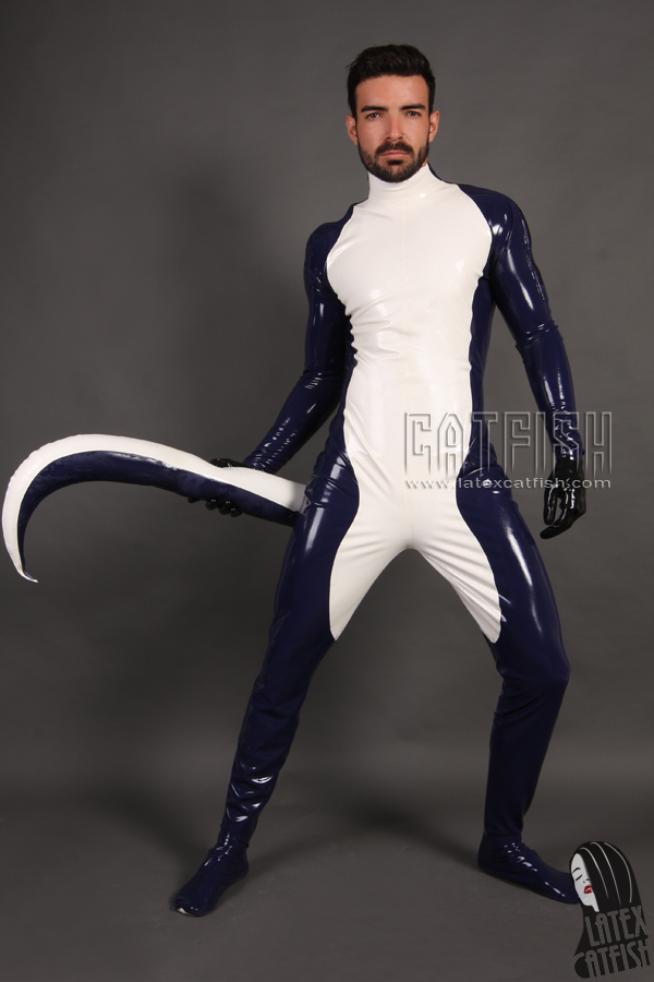 Men's Inflatable Tail Costume Catsuit