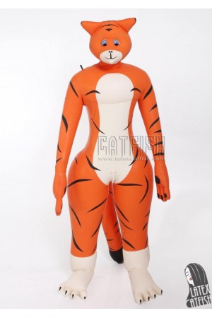 Unisex 'Ginger-Cat' Inflatable Latex Animal Costume