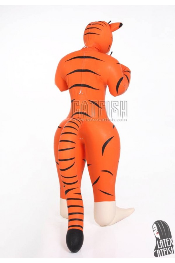 Unisex 'Ginger-Cat' Inflatable Latex Animal Costume