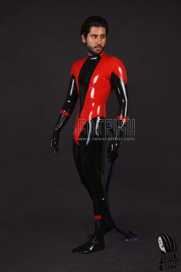 Men's 'Devilish' Latex Catsuit with Tail