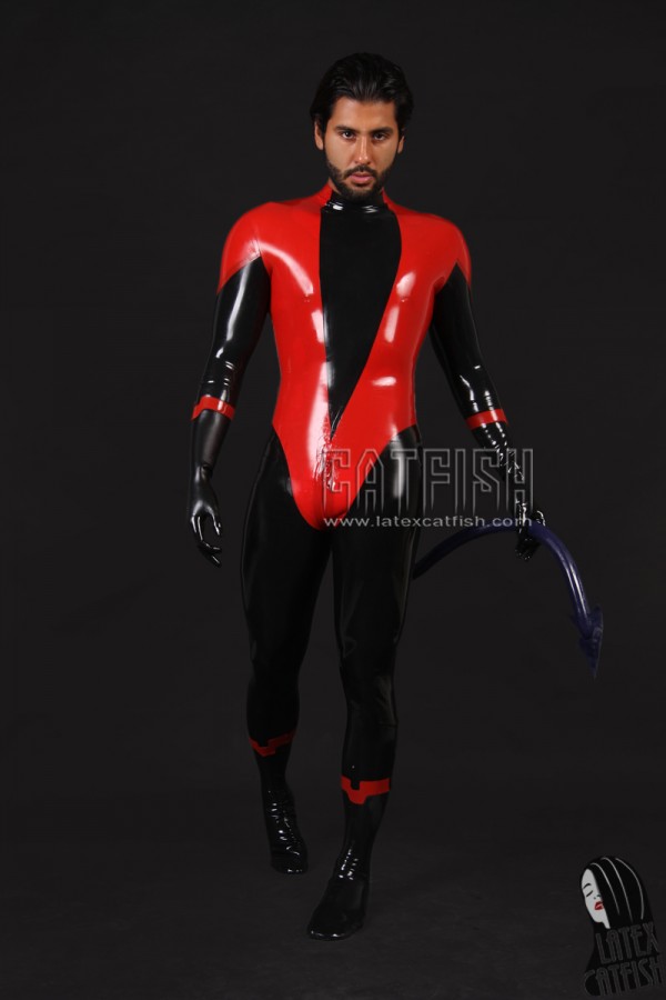 Men's 'Devilish' Latex Catsuit with Tail