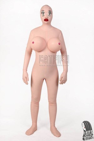 Men's 'Baby Doll' Total Enclosure Latex Catsuit with Sheaths