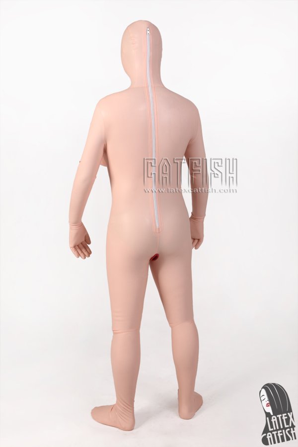 Men's 'Baby Doll' Total Enclosure Latex Catsuit with Sheaths