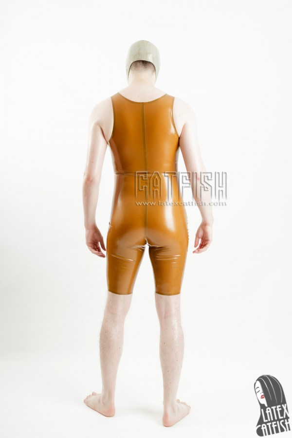 Men's Singlet Top Short Latex Suit