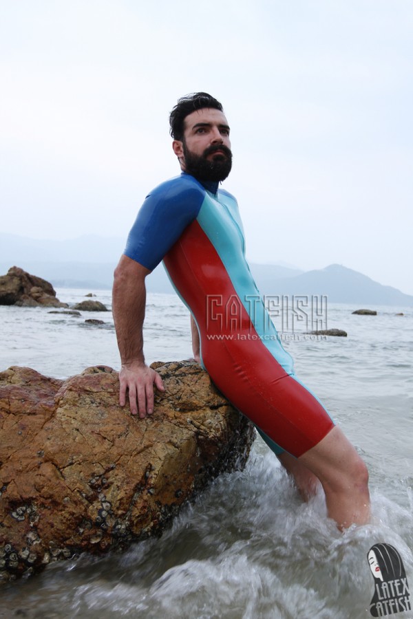 Men's Triple Color Latex Surfsuit