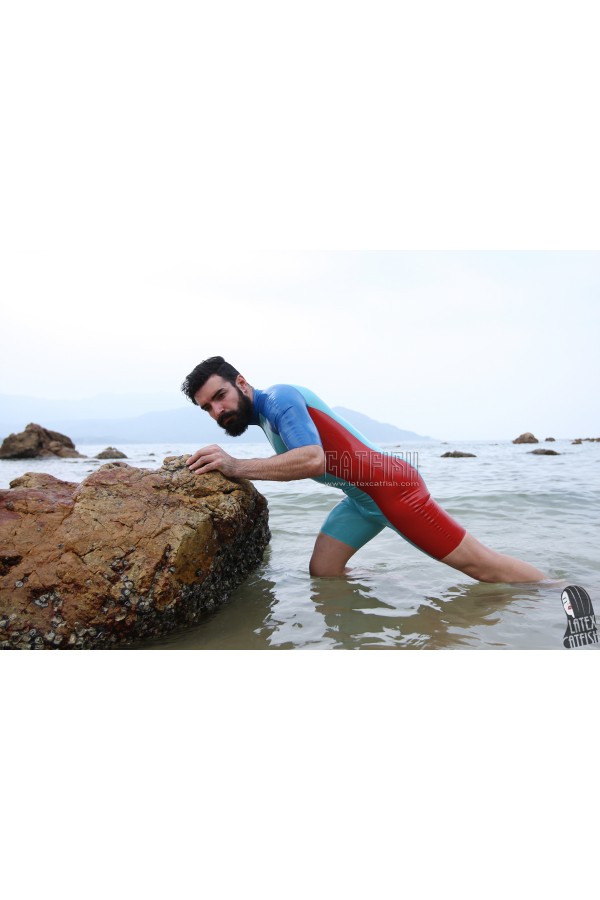 Men's Triple Color Latex Surfsuit