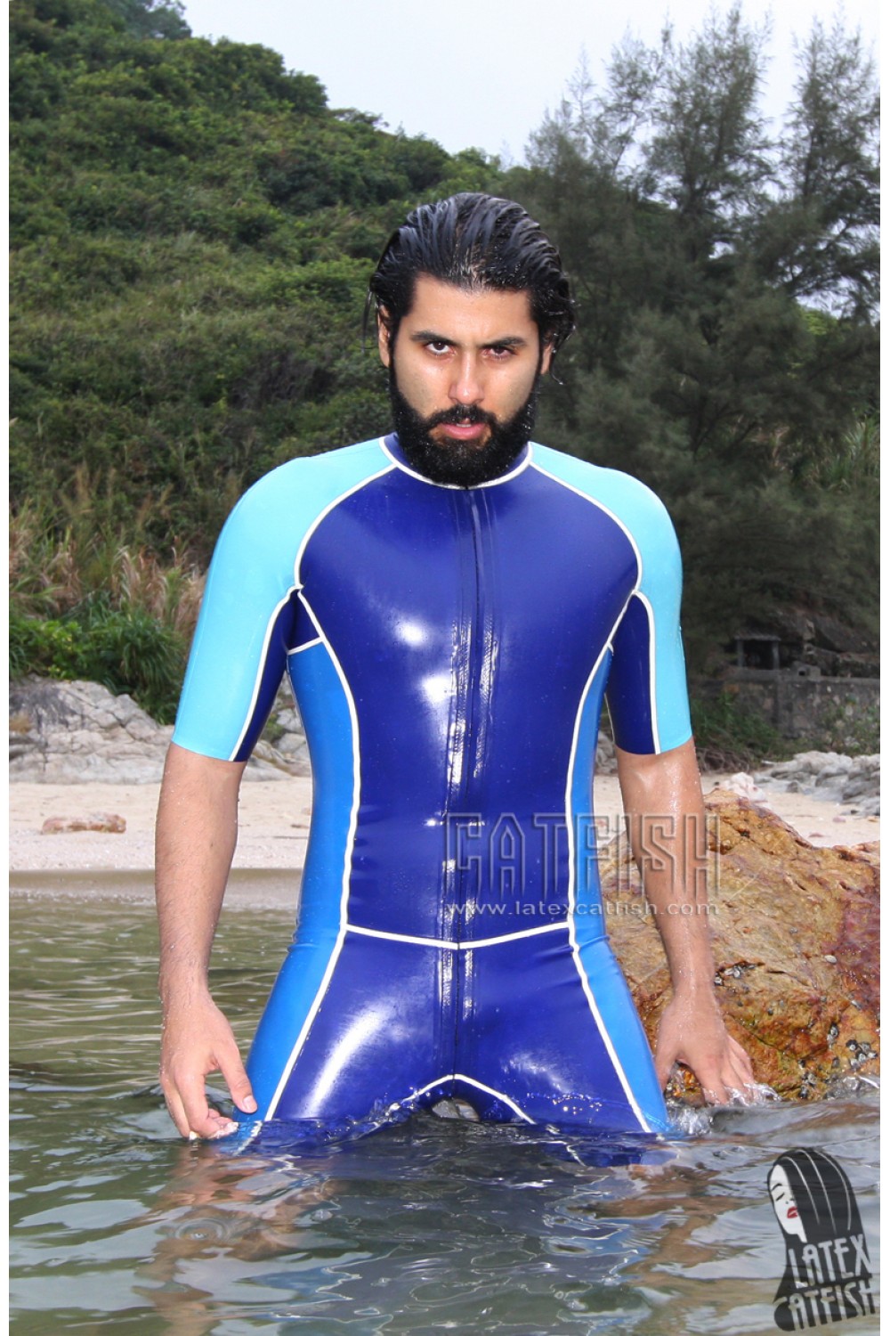 Men's Latex Surfsuit in Three Colors Men's Latex Surfsuit in Three Colors