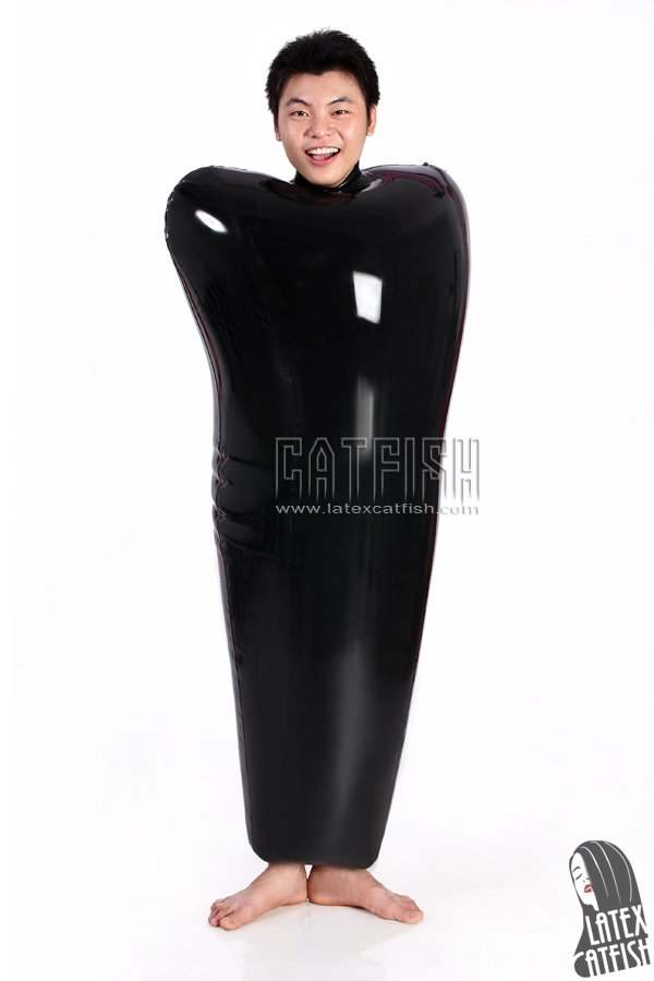 Unisex Inflatable Double-Layer Latex 'Slug' Suit