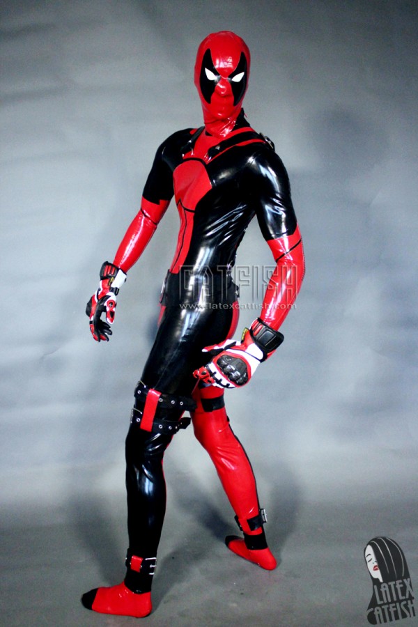 Men's 'Deadpool' Super Hero Latex Suit